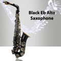 Schwarzes Eb-Alt Saxofone Sax Messing Korpus Muschel Tasten Holzblasinstrument