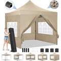 Pavillon 3x3m Wasserdicht Faltpavillon Gartenzelt Partyzelt UV Pop Up Faltbar DE