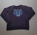 Kenzo Sweatshirt Kinderpullover Größe Alter 14 Jahre blau bestickt Tiger 