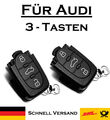 2x Klappschlüssel Gehäuse für Audi 3 Tasten PKW Fernbedienung KS15 - Akku CR2032
