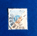 1874/82- Svezia- Segnatasse- 1k azzurro-bistro-usato-Dent.14.---