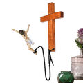 Jesus-Kreuz-Wanddekoration, Holzkreuz, Kunstharz, Jesus-Figur, neuartige Wandkun