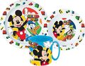 Mickey Maus Geschirrset Besteck Set Frühstücks Kinder Disney Donald Kindergarten