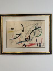 Miro „Maravillas“, in Platte signiert, Größe 50 x 70 cm mit Rahmen 94 x 73 cm