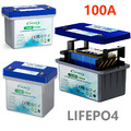 12V 100Ah 200Ah 300Ah LiFePO4 Akku Lithium Batterie für Solar Wohnmobil