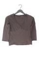 ✅ Oui Shirt mit V-Ausschnitt Shirt für Damen Gr. 38, M 3/4 Ärmel braun ✅