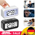 LED Wecker Digital Alarmwecker Uhr Kalender Beleuchtet Schlummerfunktion Alarm