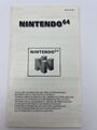 N64 Nintendo 64 Verbraucherinformation NUS EUR 1
