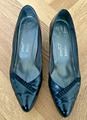 SALAMANDER Damen Pumps Gr.6,5 (39,5) schwarz Leder Vintage