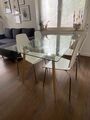 Esstisch Vaasa von KiYDOO | Tisch aus Glas, Metall, Eiche, fast wie neu