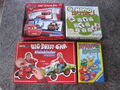 4xAffenbande-Disney Cars Die Zahlen-Noris Big Bobby Car Puzzles 6+12 Teile-TierM