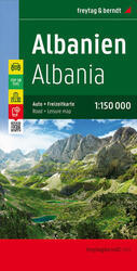 Albanien, Straßen- und Freizeitkarte 1:150.000, freytag & berndt | 2023