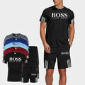 Sommer Boss Gestreiftes T-Shirt + Shorts Short Sleeve T-Shirts klassischer Anzug