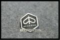 Vespa Piaggio Emblem 32x37 mm Sechseck Kaskade PX 80 125 150 200 Lusso, schwarz 