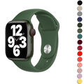Original Sport Armband für Apple Watch Series 8 7 6 5 4 3 2 1 SE Silikon Band