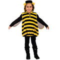 Kinder-Kostüm Bienchen mit Flügeln, inkl. Kapuze, Bienenkostüm, Karneval