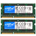 CRUCIAL DDR3L DDR3 1333Mhz 16GB 8GB 4GB 2Rx8 PC3-10600S SODIMM Laptop Memory RAM