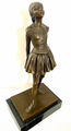 Bronzefigur-Junge Ballerina - Tänzerin in Bronze signiert Degas auf Marmorsockel