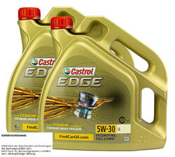 2x CASTROL MOTORÖL EDGE TITANIUM 5W-30 LL MOTORENÖL MOTOR OIL 4L