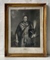 Bilderrahmen Antik Gold Vintage Empire mit Kupferstich Porträt Prince Albert