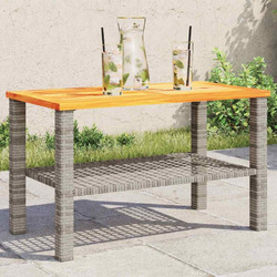 Gartentisch Beistelltisch Esstisch Terrassentisch Poly Rattan Akazienholz Vidaxl