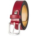 Bruno Banani Damengürtel Leder / Gürtel Damen, Vollrind-Leder rot