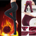 Damen Thermo Leggings Warm Weich Blickdicht Winter Leggins Innenfleece Farben