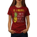 Wellcoda Damen-T-Shirt Ananas Witz, lustig lässiges Design bedruckt