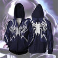 Spider-Man Venom 3D Print Hoodie Sweatshirt Cosplay Zipper Jacket Coat