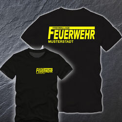 Freiwillige Feuerwehr T-Shirt Druck beidseitig mit Ortsnamen FW1600