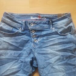 Damen Jeans Buena Vista Malibu Cropped Stretch Destroyed