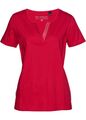 T-Shirt mit Pailletten Gr. 40/42 Rot Damenshirt Top Bluse Tunika Oberteil Neu