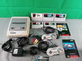 SNES Super Nintendo Entertainment System + 2 Controller + 5 Spiele (2x Mario) !!