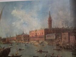 Venedig mit Dogenpalast von Guardi Kunstdruck 48 x 60