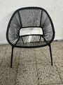 Stuhl Sessel Spaghetti Stuhl Gartenstuhl  Vintage Stil  schwarz