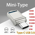 USB 3.0 Typ C Stick 128G 256GB 512GB 1TB 2TB USB-C OTG Flash Drive Speicherstick