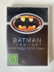 BATMAN 1989-1997 DVD 4 Filme Batman, Rückkehr, Forever, Robin NEU