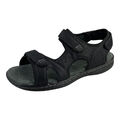 Schwarze Herren Trekking Sandalen Klettverschluss Übergröße 46-48 Outdoor 73652