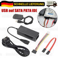 SATA PATA IDE zu USB2.0 Konverter-Netzteilkabel für 2,5/3,5-Zoll-Festplatte