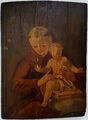 Altmeister Ölgemälde Ikone Kunstwerk Porträt Madonna mit Jesus