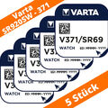 5 x VARTA V 371 Knopfzellen Uhrenbatterie Silberoxid V371 SR69 SR920SW SR920 AG6