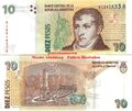 Argentinien / Argentina 10 Pesos 2014  Unc.  P. 354  683# Kassenfrisch..