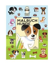 Malbuch Hunde für Kinder und Erwachsene: Kreatives Ausmalbuch mit farbigen Vorl