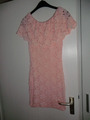 traumschönes Sommerkleid Partykleid Stretch-Kleid Spitzenkleid rosa/lachs Gr.S-M