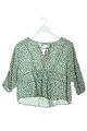 OXXO Langarm-Bluse Damen Gr. DE 36 grün-weiß Casual-Look