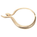 Elegante goldene Schlangen Choker Halskette im Vintage-Look