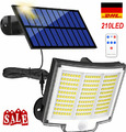 LED Solarleuchte mit Bewegungsmelder Außen Lampe Fluter Sensor Strahler Licht DE