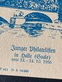 1956  Halle Saale DDR 1. Bezirks Briefmarken Ausstellung Post