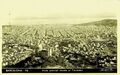 SPAIN 1940 WWII 2v BARCELONA PARTIAL VIEW PPC/W CENSOR CACHED TO SWITZERLAND