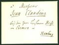 Hamburg 1799 Brief von Matthias Claudius an seinen Sohn Johannes Autograph Repr.